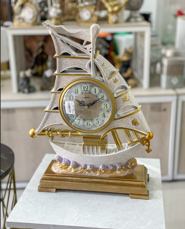 Reloj De Escritorio O Mesa Forma De Barco