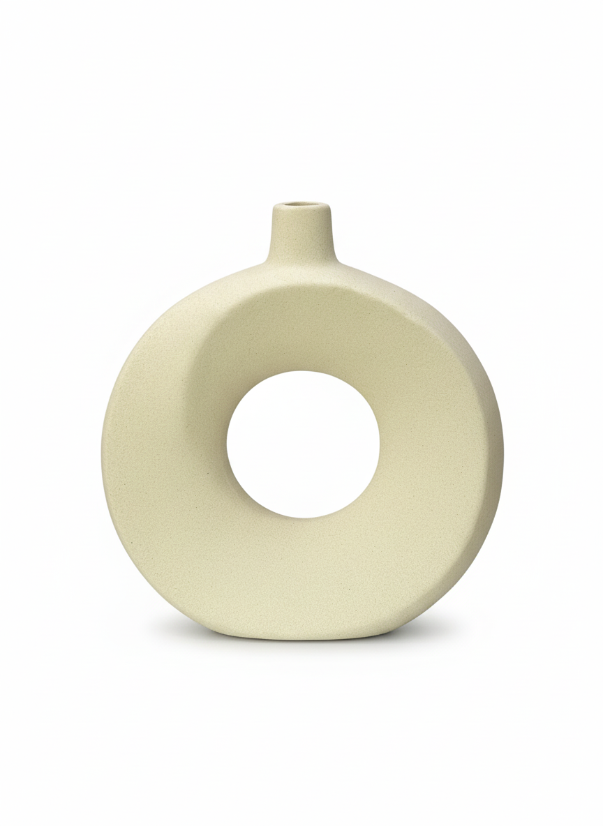 Florero en cerámica minimalista