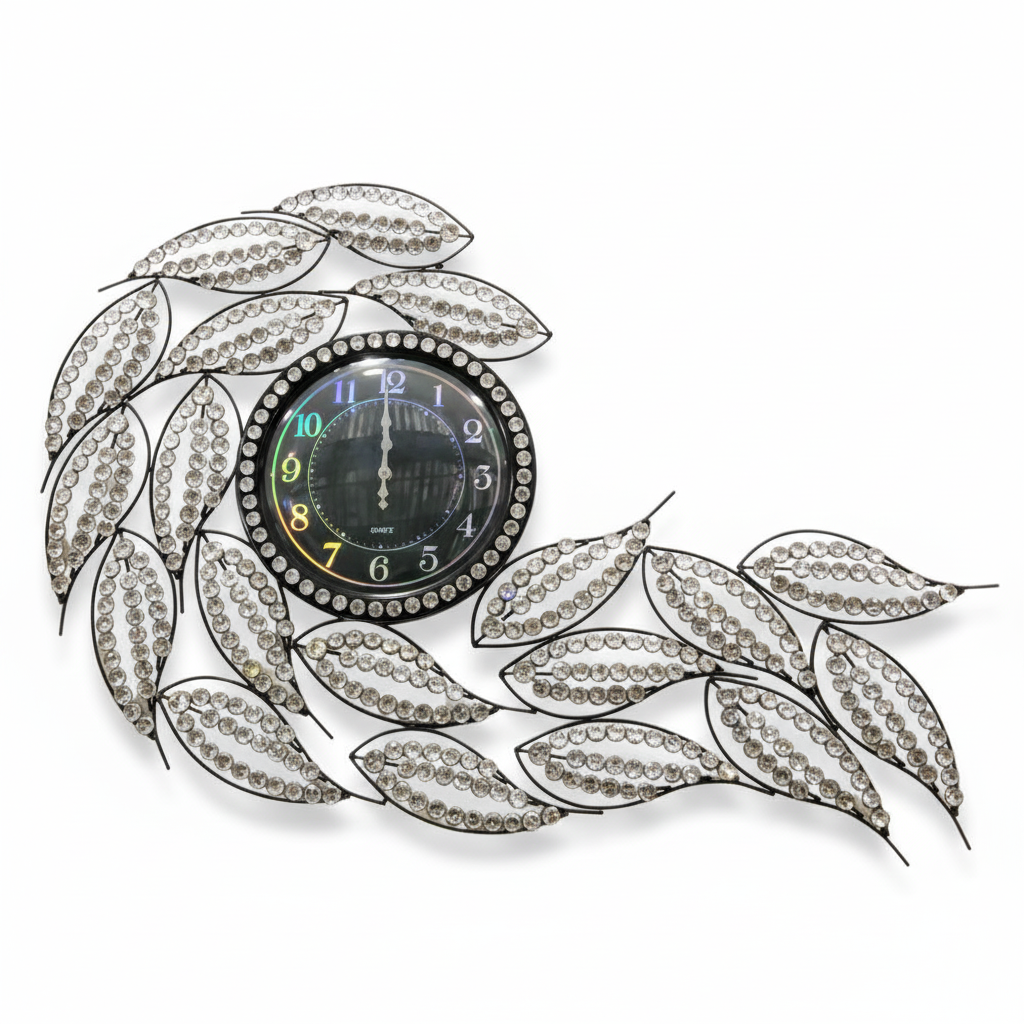 Reloj Decorativo Para Pared Efecto Hoja
