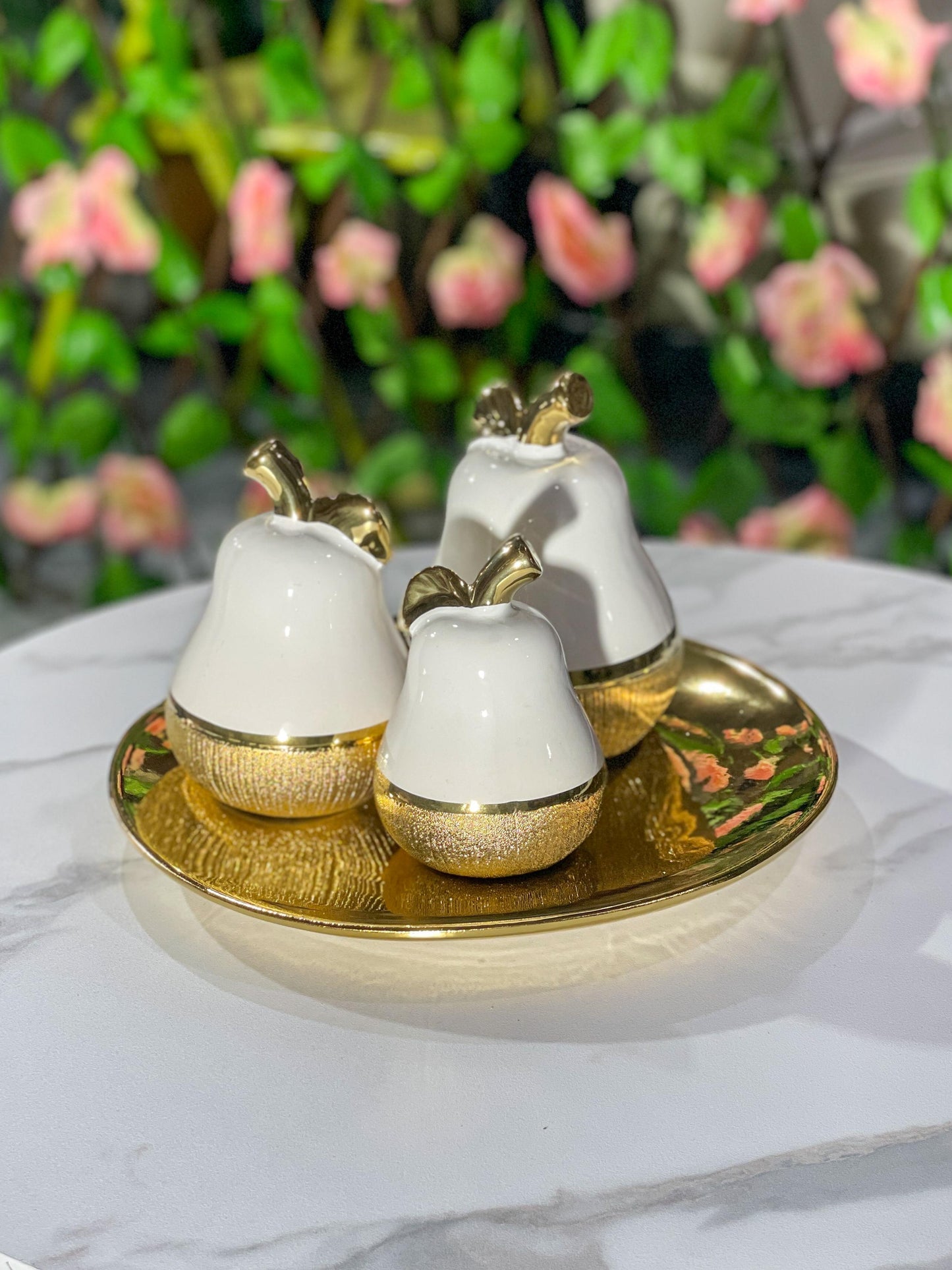 Bandeja Decorativa Con 3 Peras