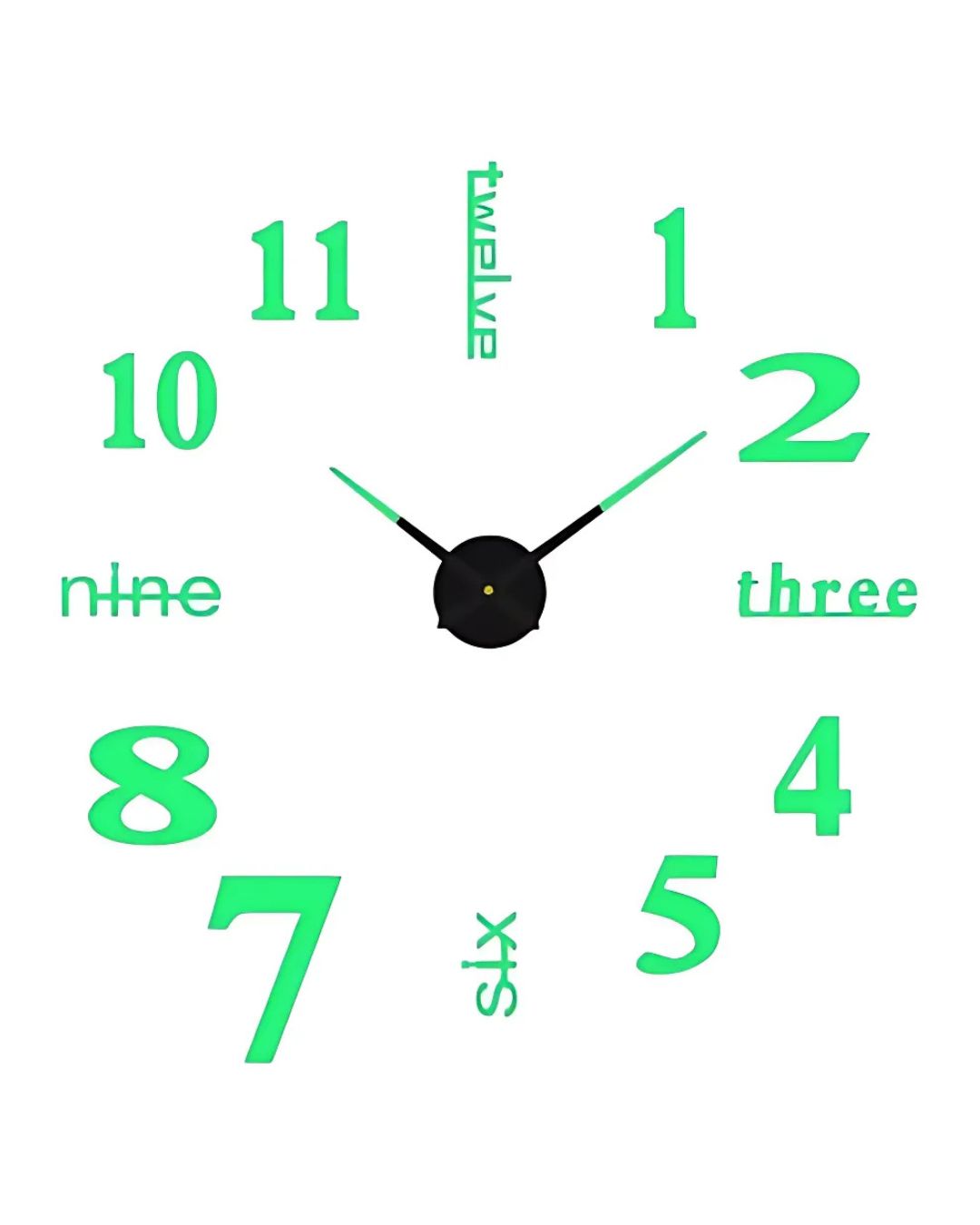Reloj de pared 3D Números Ingles