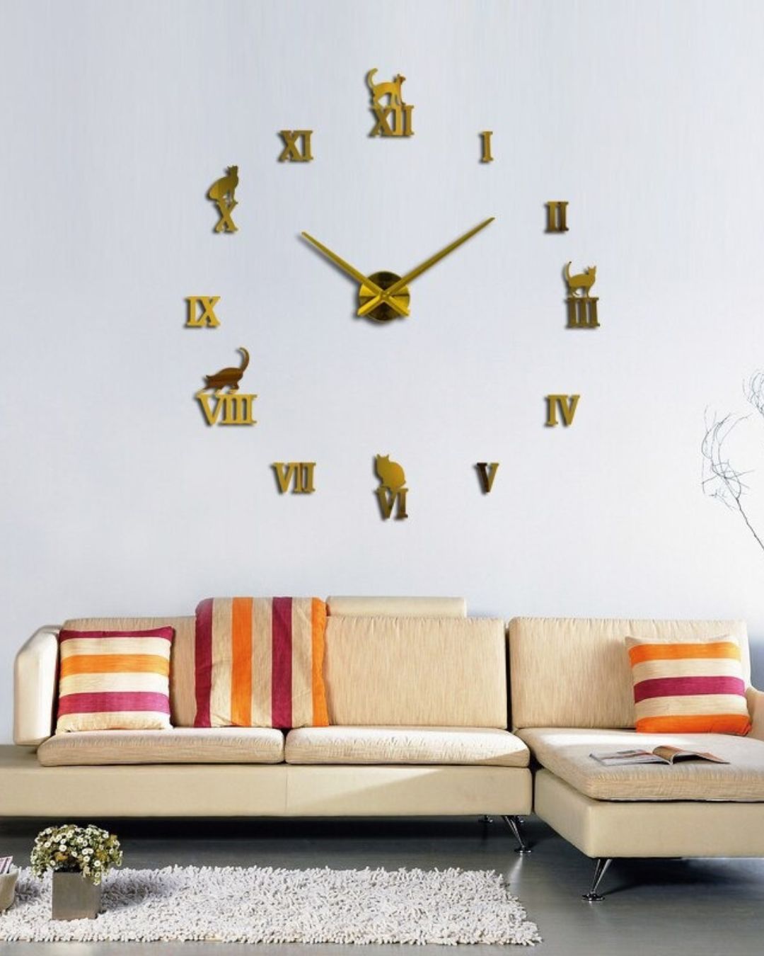 Reloj De Pared 3D Gatos