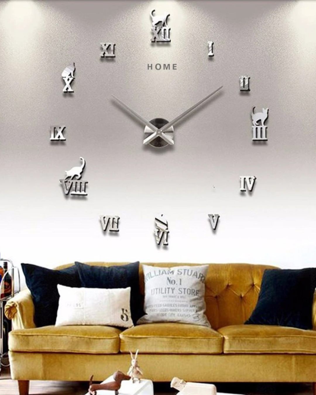 Reloj De Pared 3D Gatos
