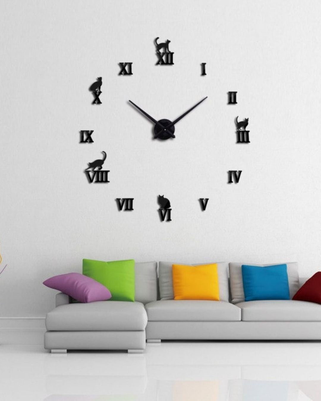 Reloj De Pared 3D Gatos