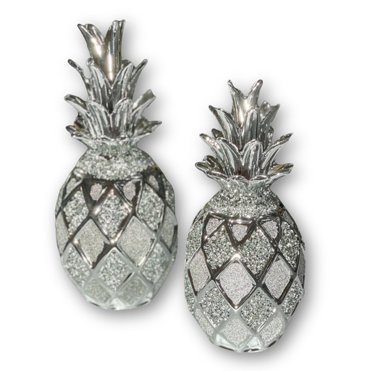 Dúo de Piñas Decorativas Brillantes