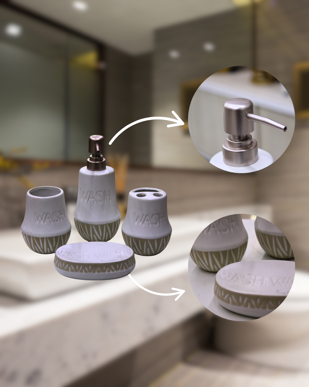 Set De Baño Blanco
