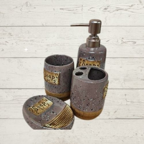 Set De Baño Gris