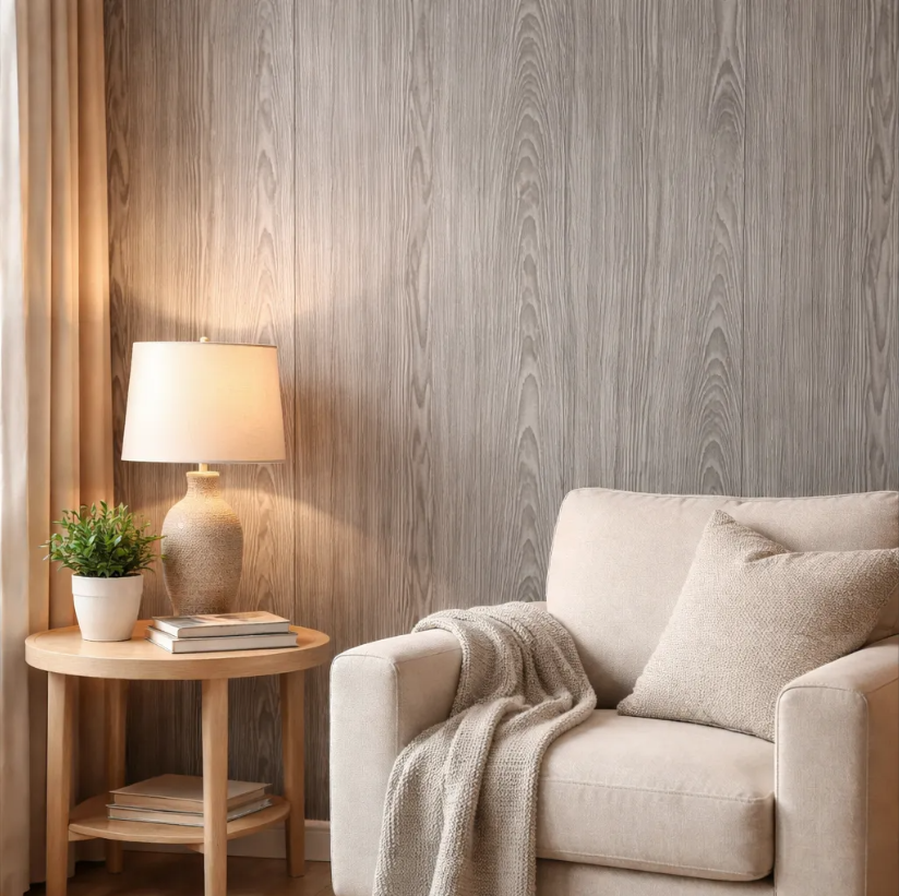 Papel Tapiz Autoadhesivo Madera Gris