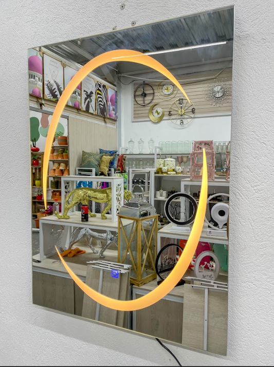 Espejo Decorativo Con Luz LED Cuadrado