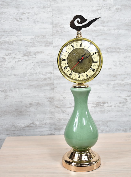 Reloj Decorativo Vintage Para Mesa Verde