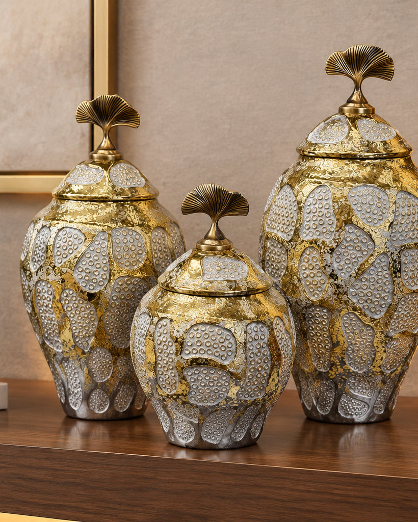 Trio de Anforas Decorativas Envejecidas AN0046