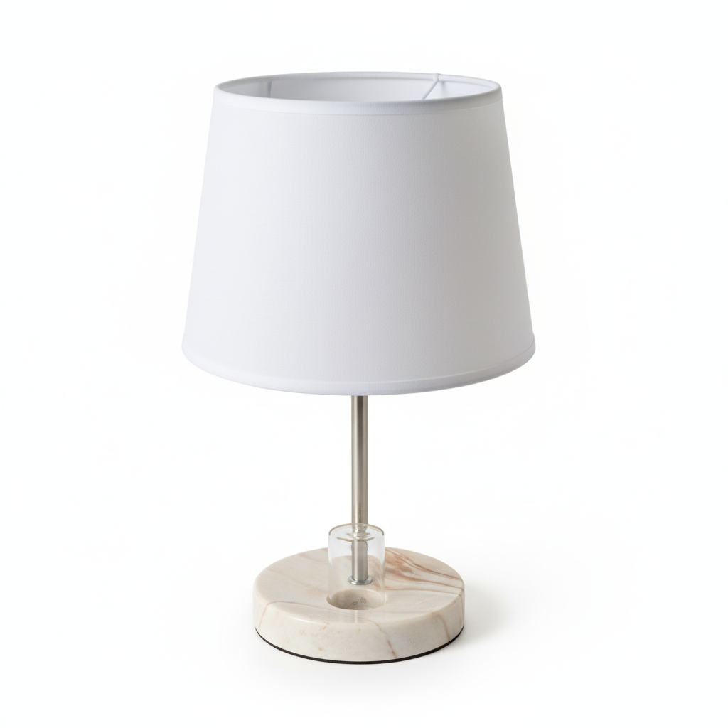 Lámpara De Nochero Efecto Mármol