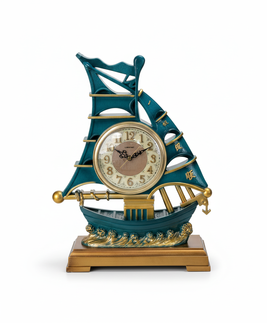 Reloj De Escritorio O Mesa Forma De Barco