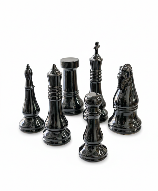 Juego De Ajedrez x6 Piezas Porcelana