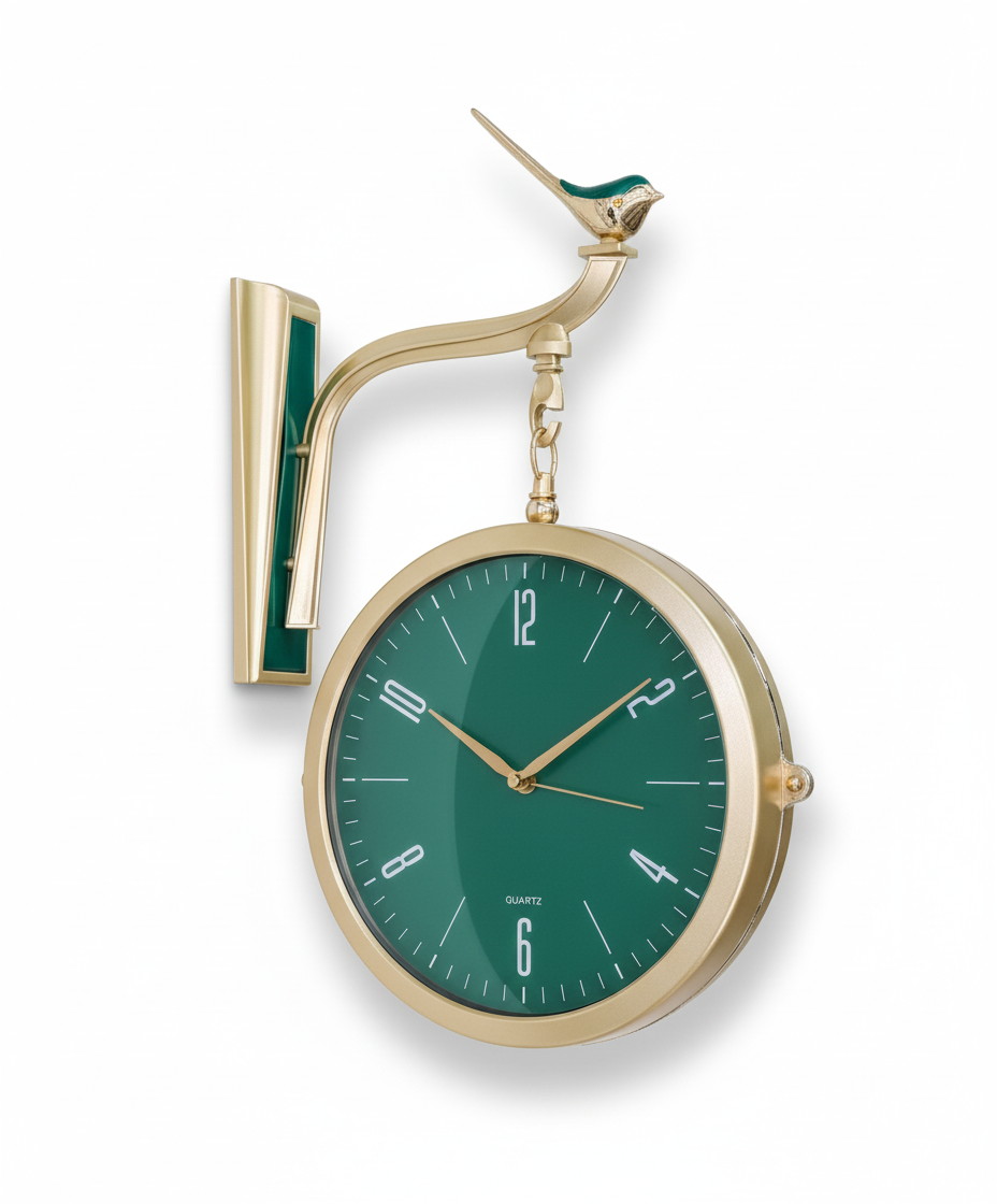 Reloj Decorativo De Pared Con hora por Ambos Lados
