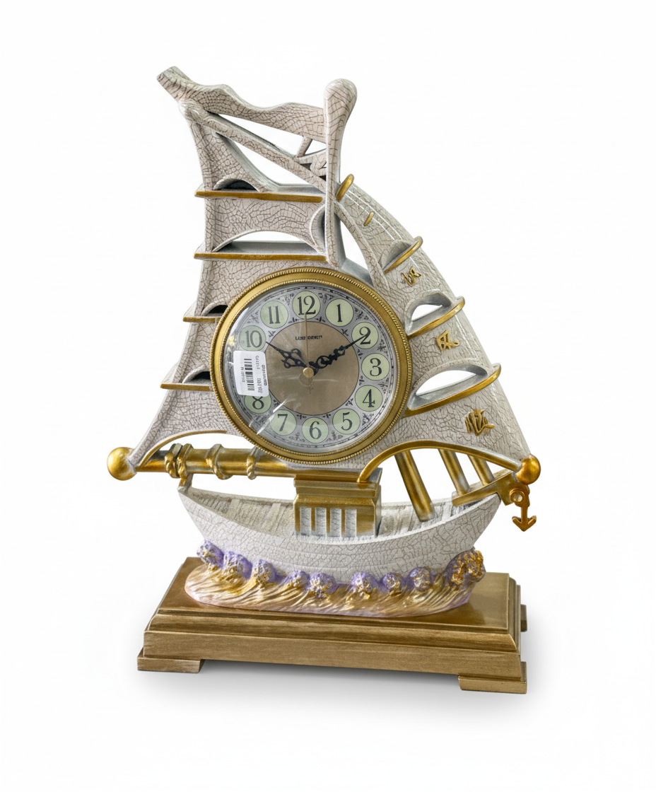 Reloj De Escritorio O Mesa Forma De Barco