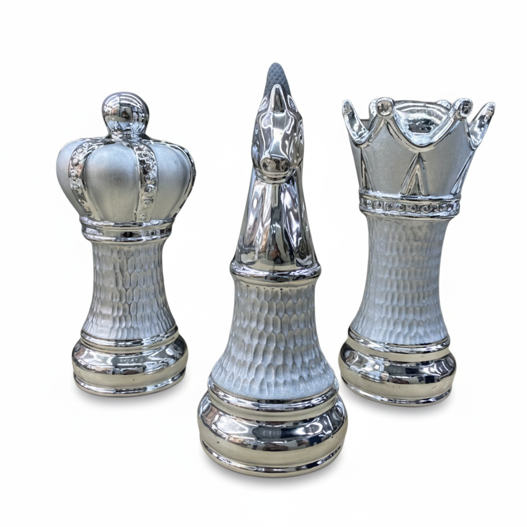 Figuras Decorativas De Ajedrez En Porcelana