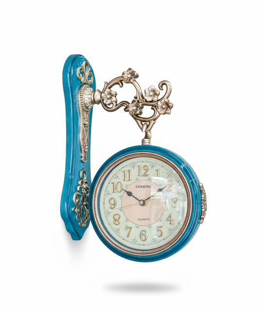 Reloj Decorativo De Pared Pequeño Con Hora Por Ambas Caras