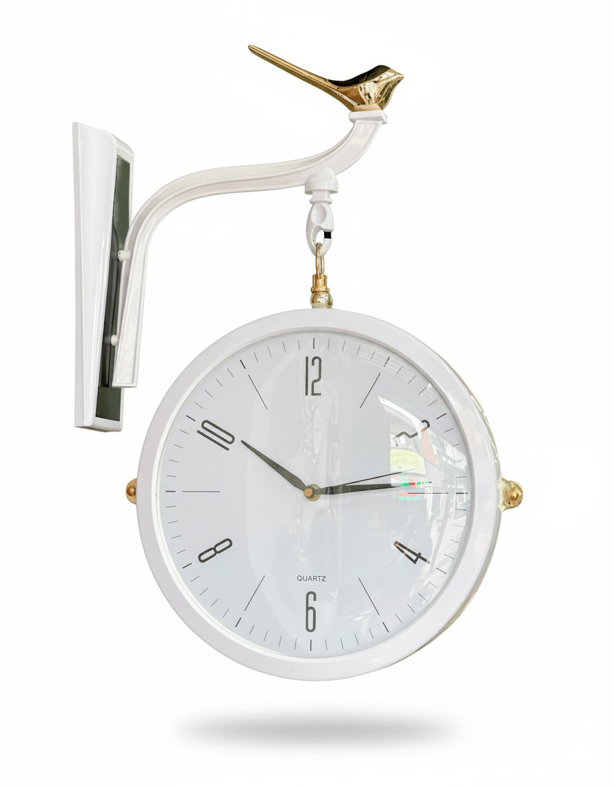 Reloj Decorativo De Pared Con hora por Ambos Lados