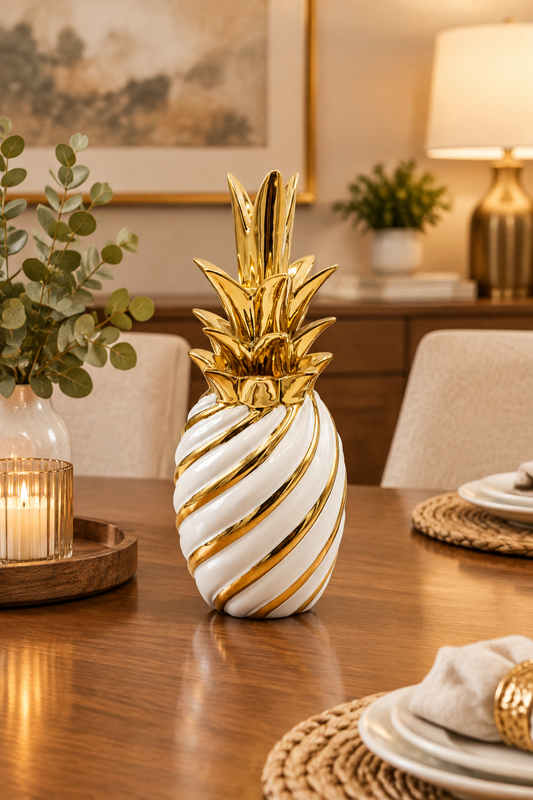 Piña Decorativa En Porcelana PC0045