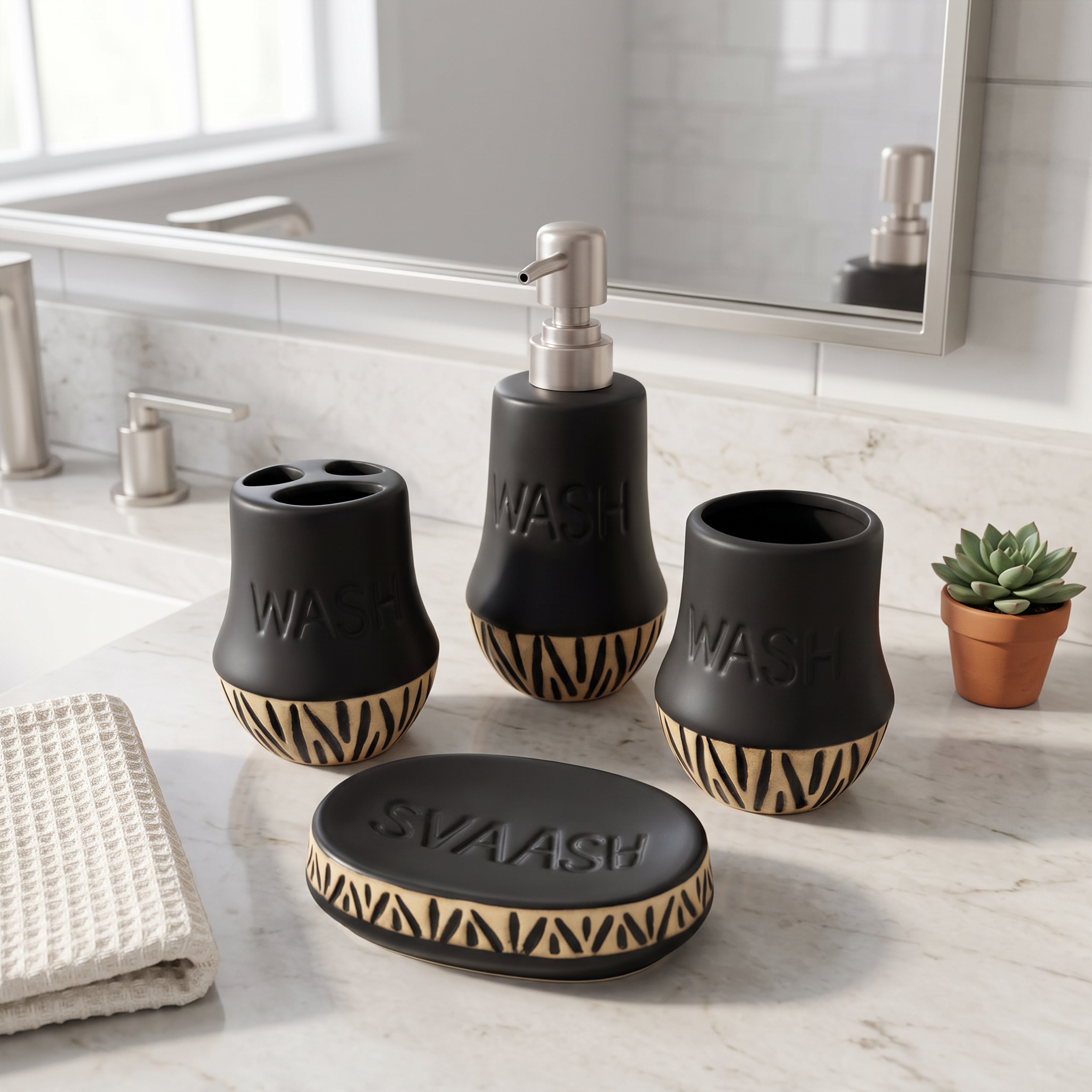 Set De Baño Negro